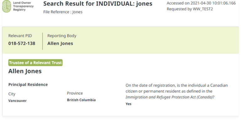 LOTR Search - The Land Owner Transparency Registry (LOTR)